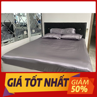 🧧ĐỦ SIZE🧧Bộ 4 Món Ga Gối Phi Lụa Silk - Hàng Loại 1 Cao Cấp, Vỏ Gối Ôm Khóa Kéo_Chăn Ga Sỉ HCM