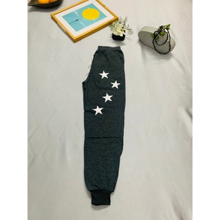 Quần Jogger thể thao Unisex vải thun hoạ tiết ngôi sao phong cách .