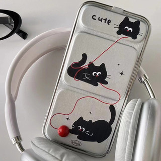 Ốp Điện Thoại Mèo Đen Dễ Thương Cho Iphone11 12promax 12 13 14 15 pro max Vỏ Mềm 14promax 15pro tpu case