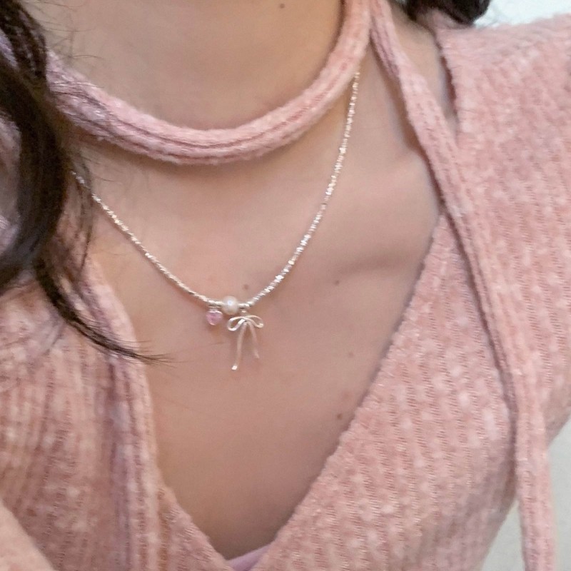 King Sang Trọng Đính Hạt Vòng Cổ Có Dây Nơ Mặt Dây Chuyền Vòng Cổ Choker Cho Sinh Nhật Ngày Lễ Tình Nhân Trang Sức Thời Trang