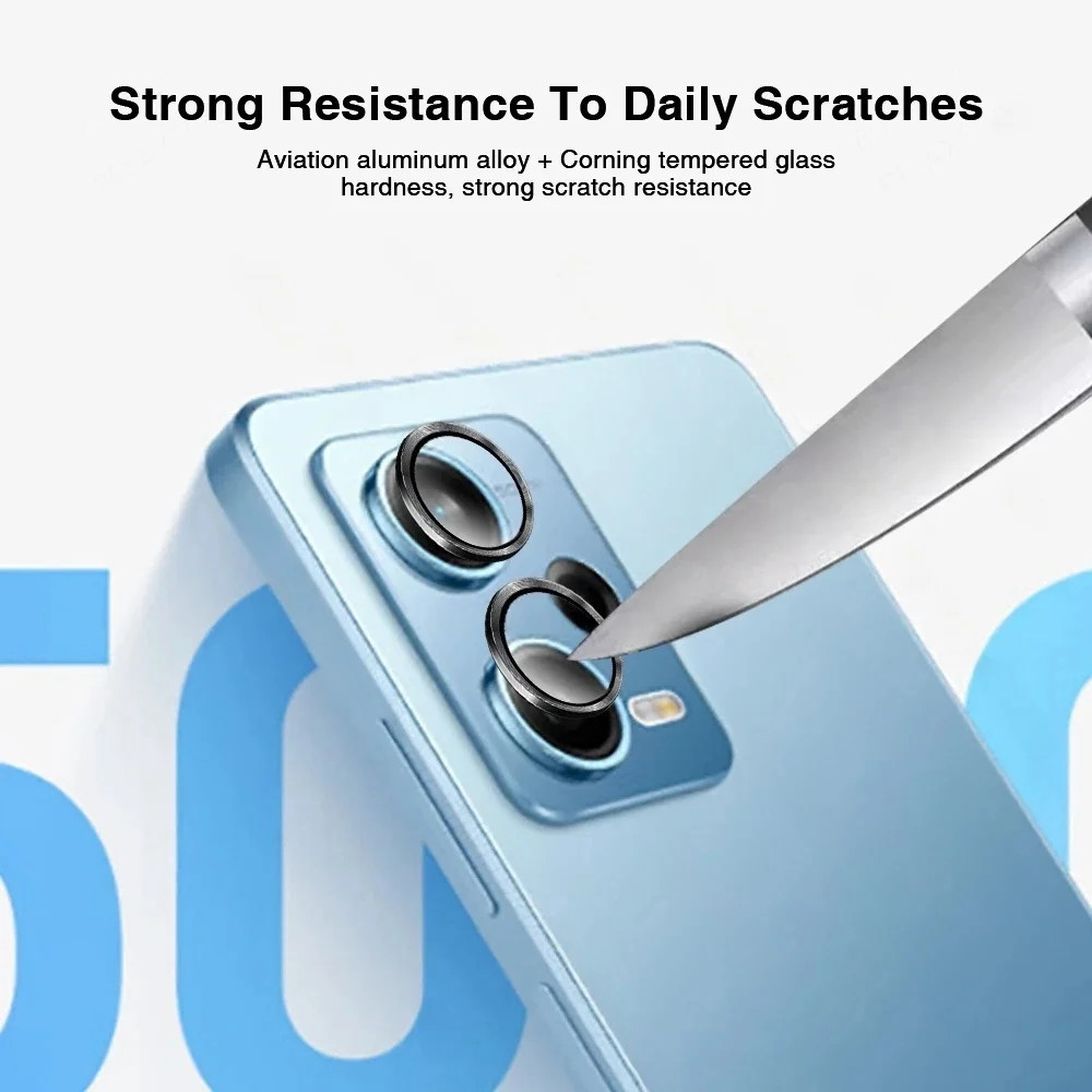 Redmi Note13 Note13Pro Note13Plus Kính cường lực ống kính máy ảnh kim loại chất lượng cao cho Redmi Note 13 Pro Plus 4G 5G Chống vân tay Chống trầy xước Mặt sau điện thoại Bảo vệ ống kính