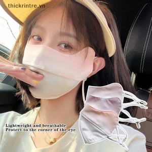 Thi Ice Silk Mask Nam Nữ Thể Thao Ngoài Trời Đi Xe Đạp Thoáng Khí Có Thể Tái Sử Dụng Hai Lớp Mặt nạ Chống Tia UV Mặt nạ VN