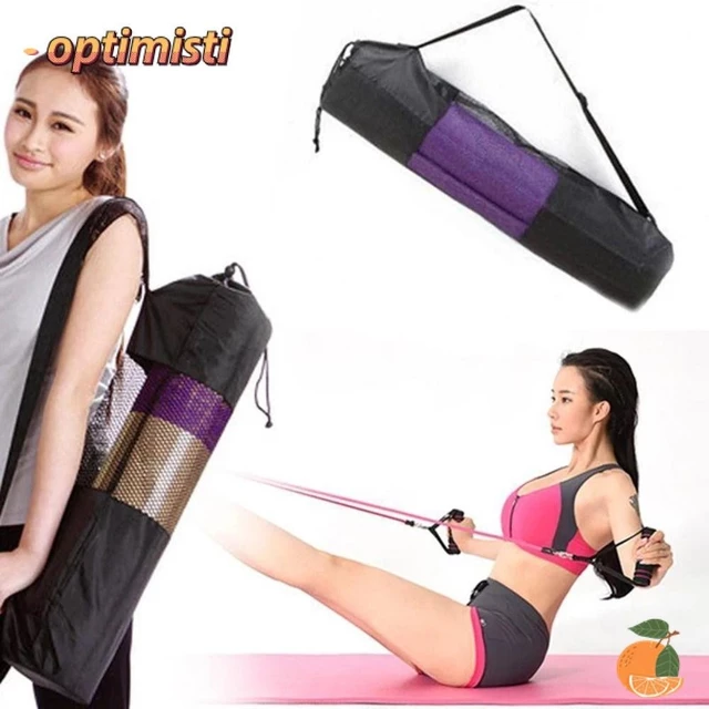 Túi đựng thảm tập Yoga OPTISISTI, Gói thảm tập yoga thoáng khí co giãn cơ bụng, Túi đeo vai lưới có thể điều chỉnh Dây đeo Túi thể thao Yoga chống thấm nước cho thảm tập yoga Pilates