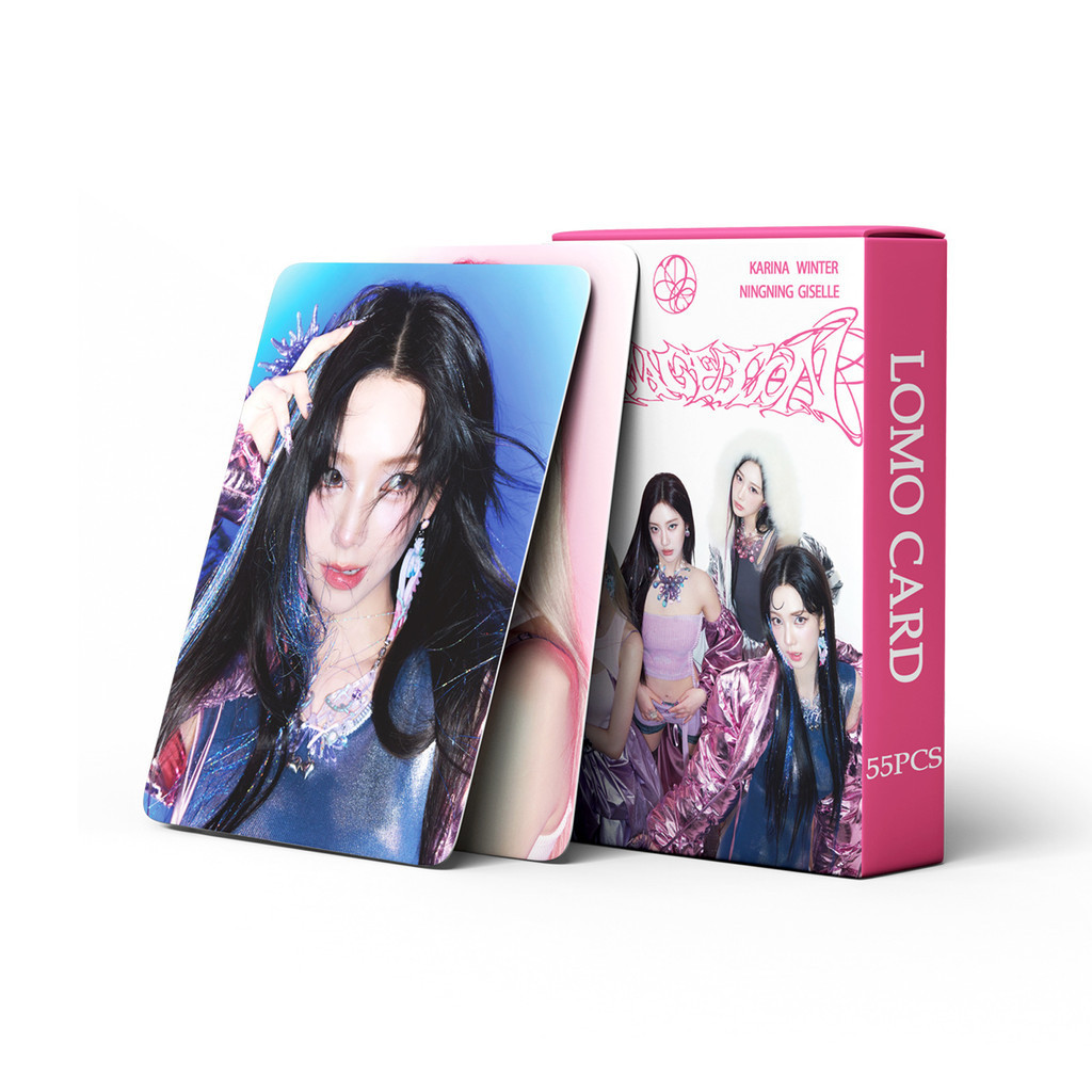 Linxx 55 Chiếc AESPA Armageddon Album Lomo Card Kpop Photocards Bưu Thiếp Series