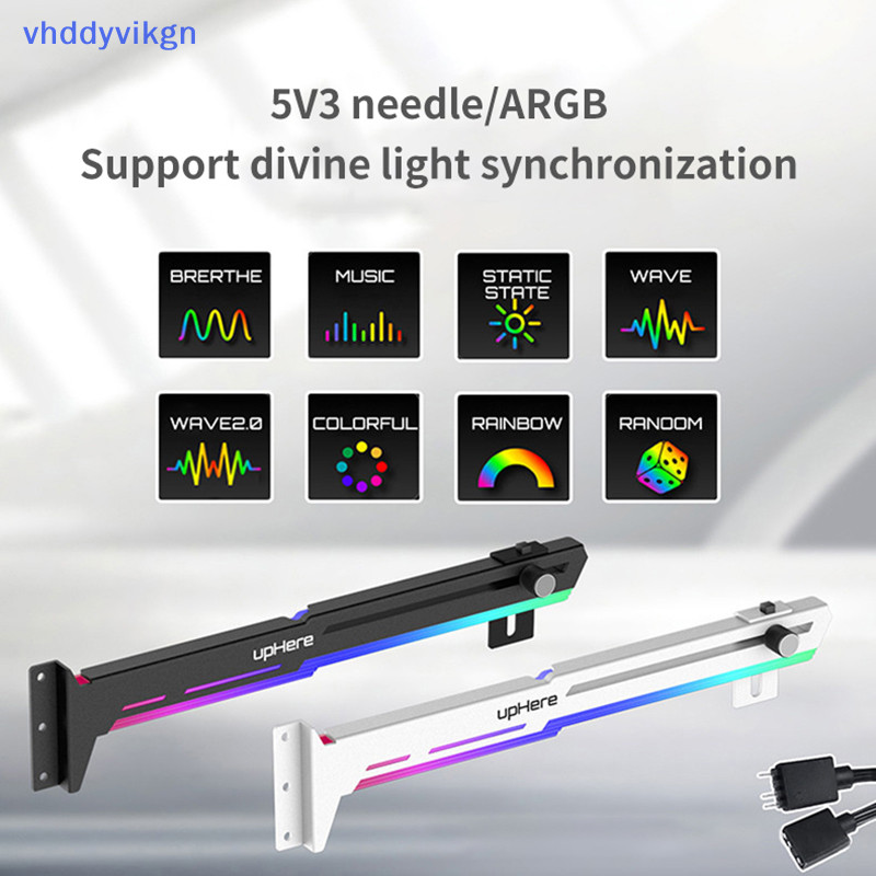 Vhdd VGA Card Đồ Họa Hỗ Trợ Khung GPU RGB Dạ Quang Ô Nhiễm Đèn Trang Trí Đồng Hành 5V ARGB AURA SYNC VN