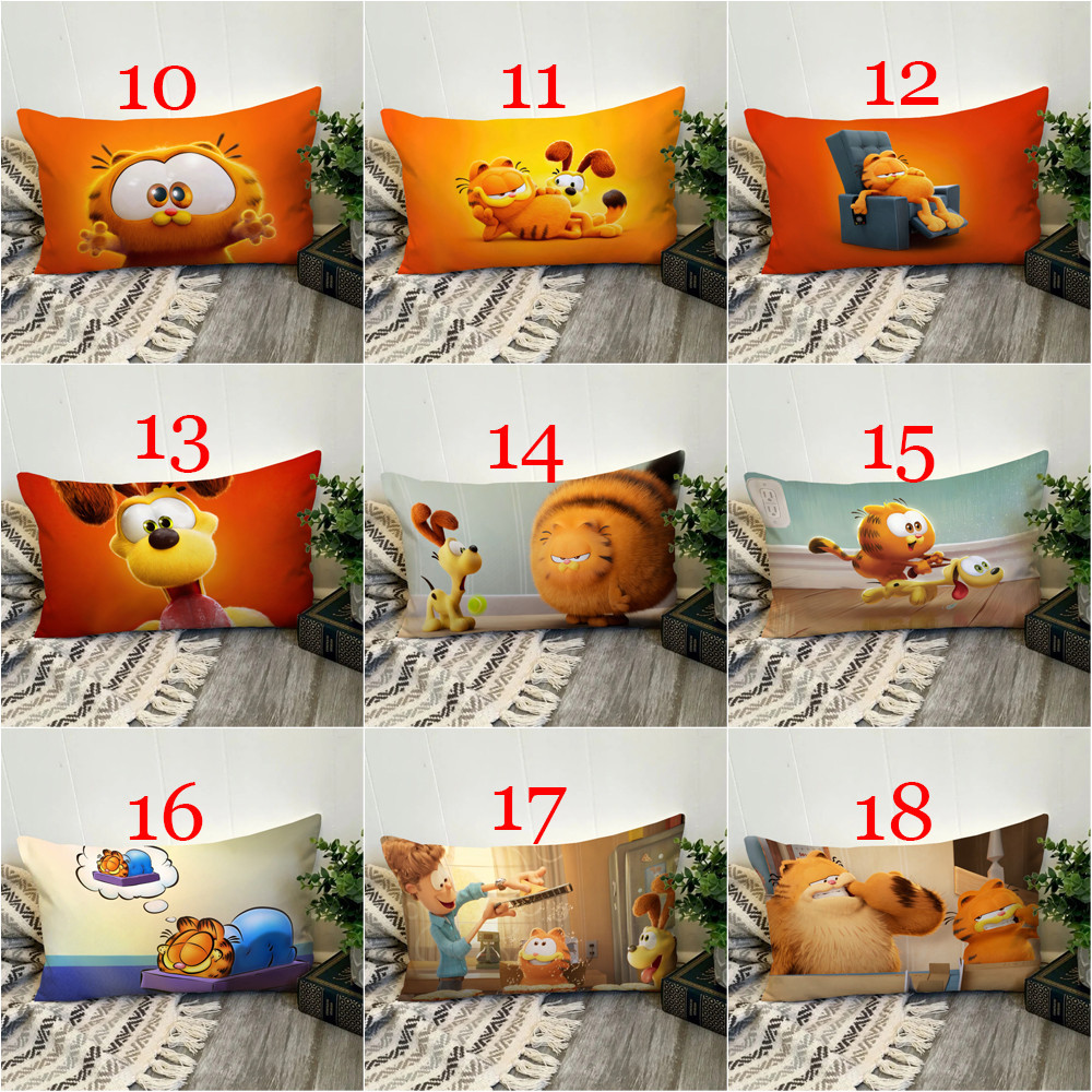 The Garfield Movie 2024 Vỏ Gối Hình Chữ Nhật In Hình Một Mặt Đệm Polyester Trang Trí Nhà Cửa Món Quà Tốt Nhất (Không Có Lõi)