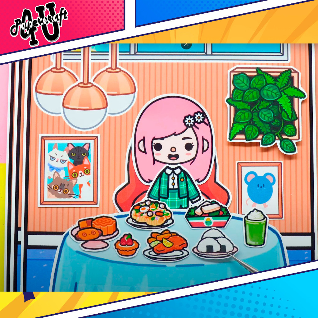 ĐỒ CHƠI NGÔI NHÀ BÚP BÊ GIẤY CẮT THỦ CÔNG DIY - TOCA LIFE WORLD -  MẪU TA041