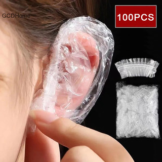 Gcdhome 100 Chiếc Dùng Một Lần Chống Thấm Nước Trong Suốt Bịt Tai Thuốc Nhuộm Tóc Perm Màu Nhựa Bịt Tai HOT