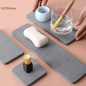 Gcdhome Home Diatomite Thảm Chống Thấm Nước Tấm Lót Chịu Nhiệt Coaster Diatomaceous Vòi Bồn Rửa Nhà Bếp Nhanh Khô Chống Trơn Trượt Thảm HOT