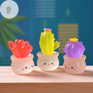 TWE Dạ Quang Xương Rồng Các Bức Tượng Đồ Trang Trí Nhựa Xương Rồng Series Trang Trí Nhà Sáng Tạo Phụ Kiện Cảnh Quan Micro Đồ Trang Trí Xe Ô Tô VN