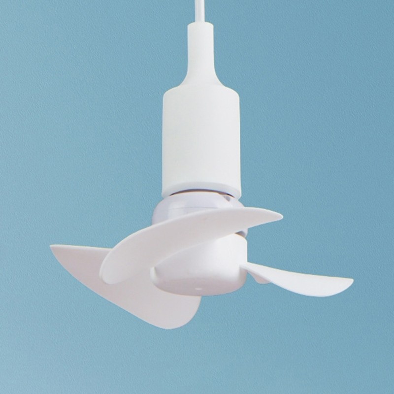 Quạt E27 Quạt trần hiện đại nhỏ 6 inch 10W 1000r / phút Tốc độ 3 lá quạt có phích cắm cho ký túc xá Văn phòng tại nhà