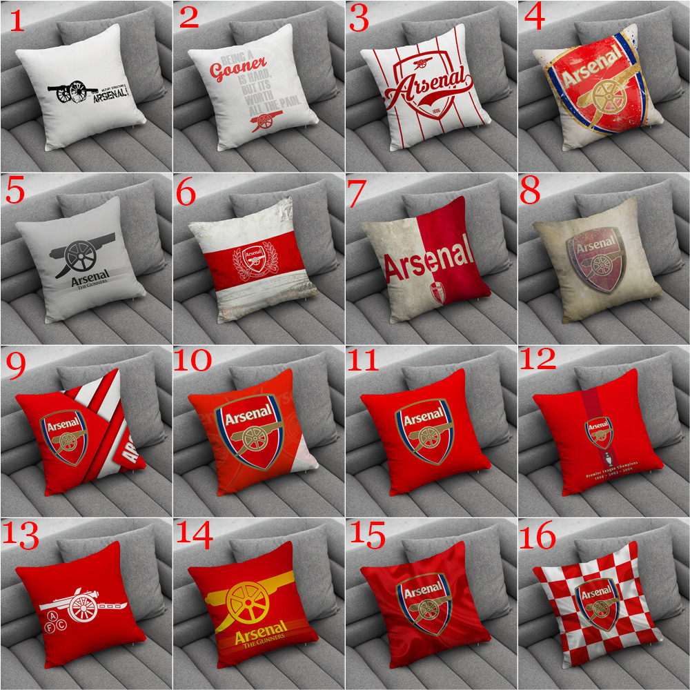 Arsenal F.C. Logo Ném Vỏ Gối In Một Mặt Gối Phòng Khách Sofa Ô Tô Quà Tặng Đệm Trẻ Em Quà Tặng (Không Có Lõi)