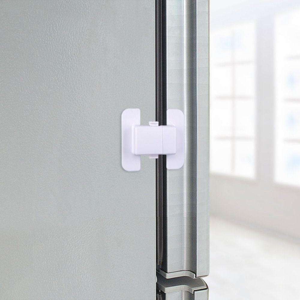 Khóa tủ lạnh MONOSTYLE, Khóa an toàn trẻ em ABS chống mở, An toàn nhà ở màu trắng