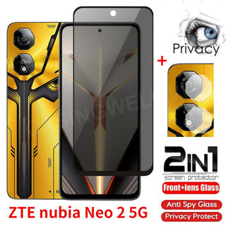 Kính cường lực 2in1 cho Nubia Neo 2 5G 2024, chống gián điệp Full Cover, bảo vệ màn hình, phim riêng tư chống nhìn trộm cho các dòng Nubia Neo