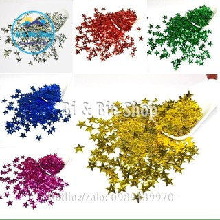 30g Kim Sa Ngôi Sao Lõm 3D 15mm Màu Kim Đính Kết Trang Phục, Làm Phụ Kiện Thời Trang.