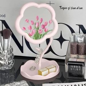 Gương để bàn hình hướng dương Lejiajiajiajiajiajia，Gương hoa