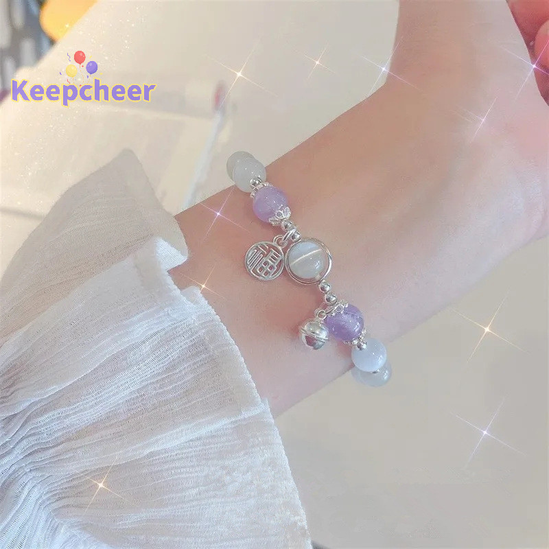 [Keepcheer] Vòng Tay Đính Hạt Thời Trang Nữ Lãng Mạn Đá Mắt Quyến Rũ Lắc Tay Giả Đá Mặt Trăng Dây Xích Cổ Tay Trang Sức Cho Bạn Gái Quà Tặng [Mới]