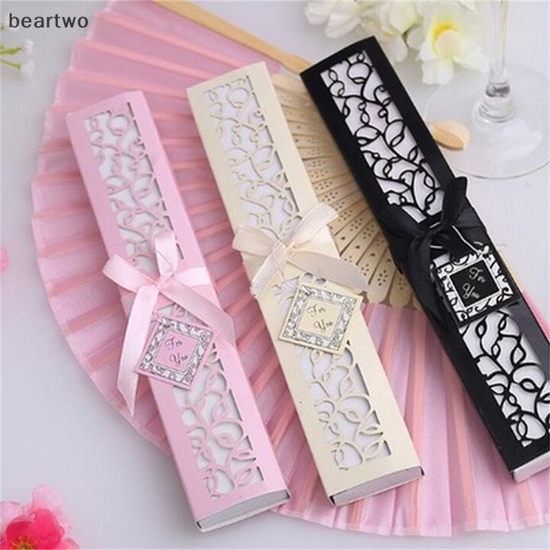 < Beartwo > 1 Máy Tính Ngà Cô Dâu Tre Trung Quốc Lụa Tay Quạt Cưới Ủng Hộ Khách Quà Tặng Nóng Đẹp