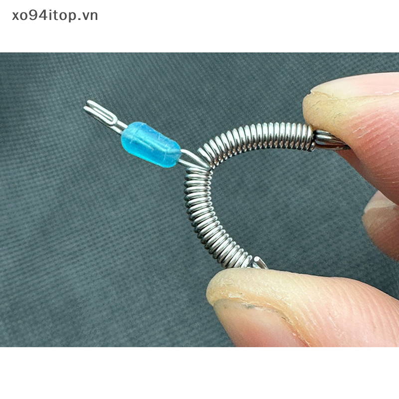 Xoitop Spring Fork Hook Dòng Nhanh Móc Phụ Trợ Bộ Chia Chống Cuộn Lò Xo Phát Hành Câu Cá Phụ Kiện VN