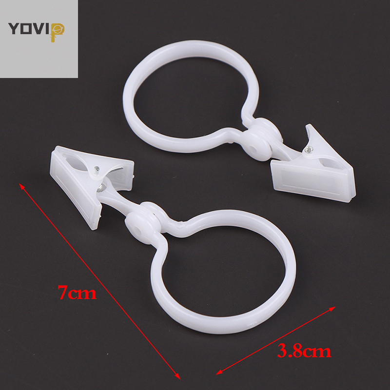 Yovip 10 Cái Khóa Rèm Nhựa Kẹp Rèm Trắng Thắt Khóa Đồ Gia Dụng VN
