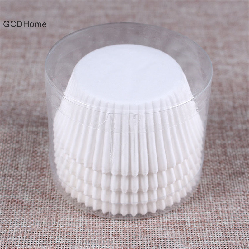 Gcdhome 100 chiếc hộp giấy cupcake trắng cốc giấy cupcake cho dụng cụ làm bánh HOT