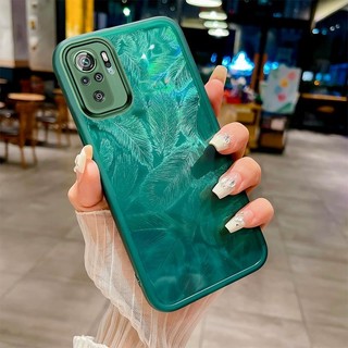 Redmi Note10 M2101K7AI M2101K7AG NOTE10S XIAOMI POCOM5S 2207117Bpg Đi kèm với màng ống kính, miếng dán lông vũ đầy màu sắc, bột lấp lánh gradient, ốp điện thoại mềm trong suốt