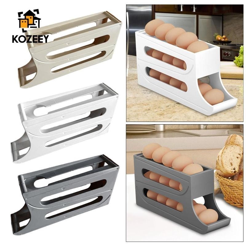 Giá Đỡ Trứng Hộ Gia Đình Khay Trứng 3 Tầng Dung Tích Lớn Tiết Kiệm Không Gian Trứng Tổ Chức Cho Tủ Đồ Ăn Nhà Bếp