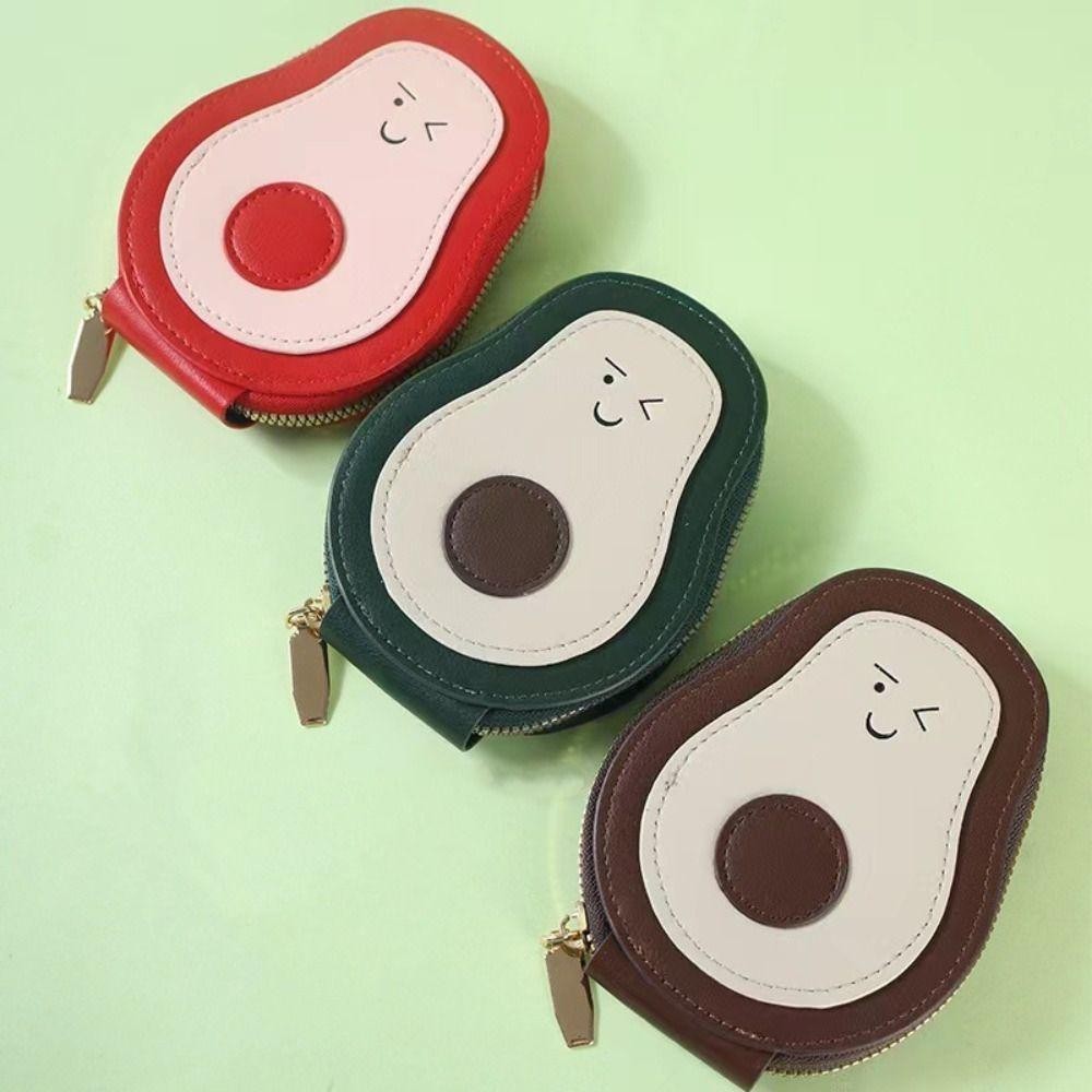 Ví đựng thẻ Mini MINIMALY da PU 11 ngăn, đựng thẻ ID/business dung lượng lớn, hình bơ hoạt hình cho nữ [Còn hàng]