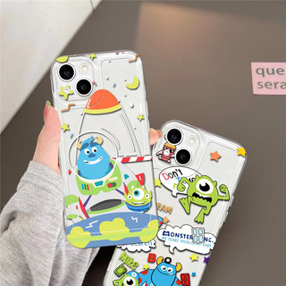 Monster University Mike Sulley Clear Crystal Case cho IPhone 16 15 14 13 12 11 Pro Max MINI X XS XR XSmax 7 7 + 8 8 + 6 6 + Plus SE2 SE3 Silicone Cover DCTK