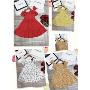 váy bé gái dáng xòe quảng châu cao cấp 9-20kg, váy chũ A bé gái ,váy nhí bé gái 1 2 3 4 5 tuổi