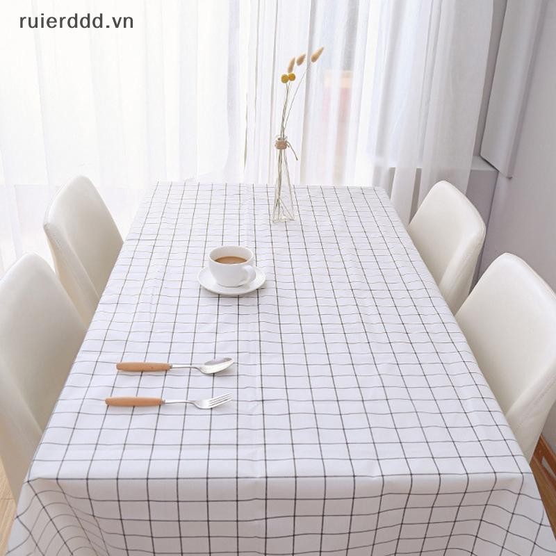 # Ruierdd # 137X90CM PEVA Khăn trải bàn chống dầu chống thấm nước Khăn trải bàn họa tiết kẻ sọc Khăn trải bàn cho bữa tiệc Vải dã ngoại ngoài trời.