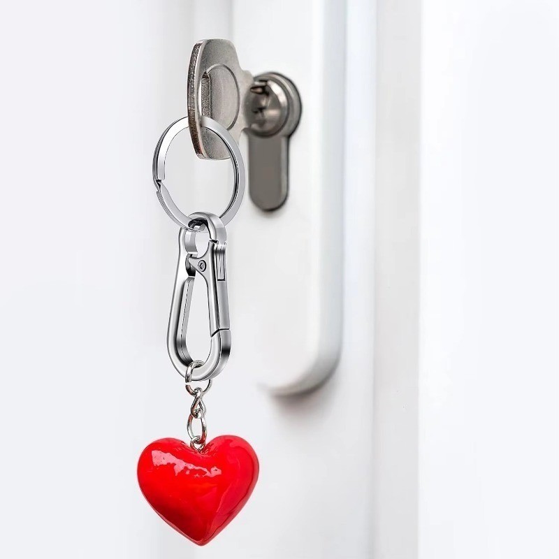 Móc khóa lò xo kim loại - mặt dây chuyền vòng chìa khóa ô tô đơn giản - Chống mất Hook Buckle cho leo núi ngoài trời