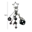 Móc khóa DELMER Rockstar, Lucky Black 8 Handmade Spider Web Móc khóa, Điện thoại Charm Đính cườm hình ngôi sao đen trắng Y2k Mặt dây chuyền