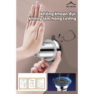 Giá Đỡ Vòi Sen Gắn Tường Có Cốc Hút Xoay 120 Độ, Giá Treo Vòi Hoa Sen Chống Nước, Chịu Lực Tốt GD01 - NGÓI HOME