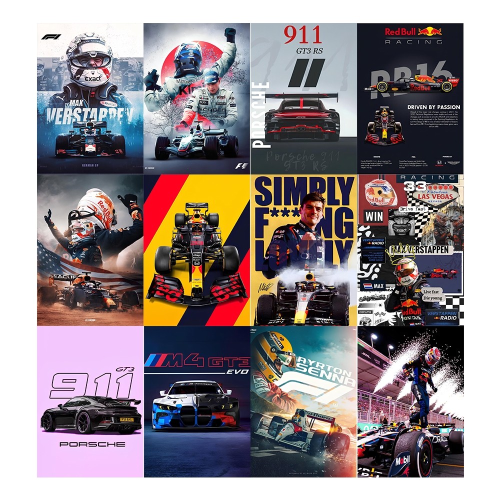 [Giấy] A5 In Màu - Set 50 Tờ Poster Giấy Dán Tường - HÌNH XE ĐUA - Decor Trang Trí Nhà | MS: 111459
