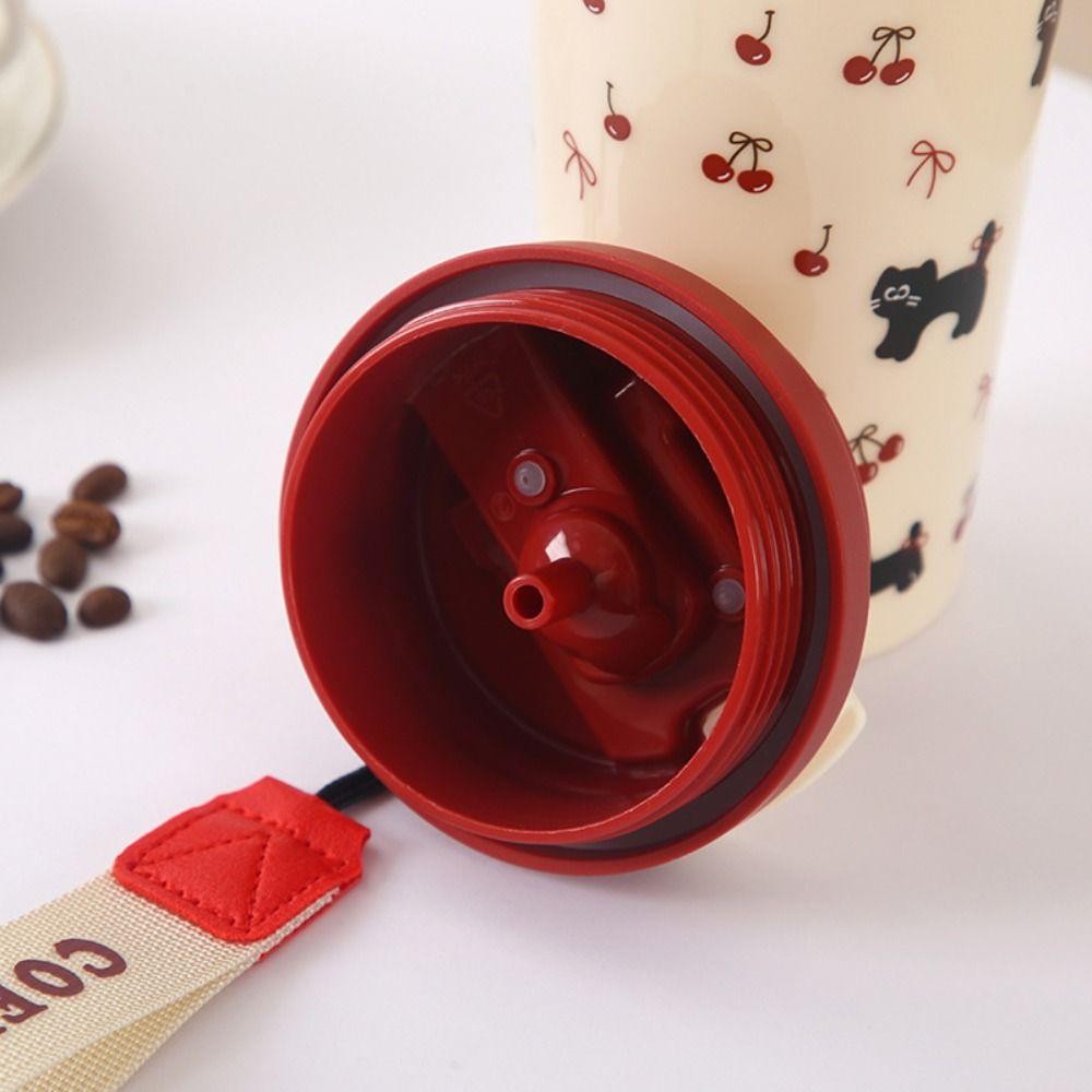 Cốc Nước AWNGD, Bình Nước 550ml Chống Rò Rỉ, Dây Đựng Đồ Uống Đôi Dễ Thương Cốc Nhựa Dung Tích Lớn Học Sinh
