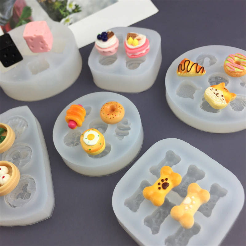 Tự Làm Phô Mai Khối Bánh Mì Xương Bánh Quy Hấp Hoa Văn Sô Cô La Trang Trí Nhỏ Trang Trí Khuôn Silicon Trang Trí Bánh Khuôn