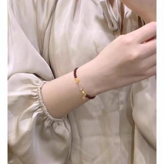 Vòng Tay Giàu Có Garnet Ice Bầu Trong Suốt Vòng Tay Nữ Đính Hạt May Mắn Mới Phong Cách Trung Hoa Phong Cách Retro Cung Điện Phong Cách