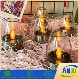 Đèn LED Năng Lượng Mặt Trời Hình Nến Đèn nến Chống Thấm Nước Không Khí Trang Trí