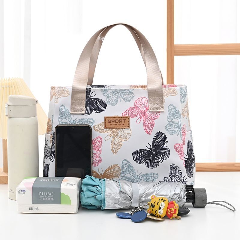 Túi đựng hộp cơm trưa bằng vải Canvas Túi đựng đồ ăn trưa cầm tay Túi vải cầm tay Túi Bento cách nhiệt Túi Bento trẻ em Túi cách nhiệt ăn trưa Túi vải Bento Túi vải dã ngoại Túi tote chống thấm nước