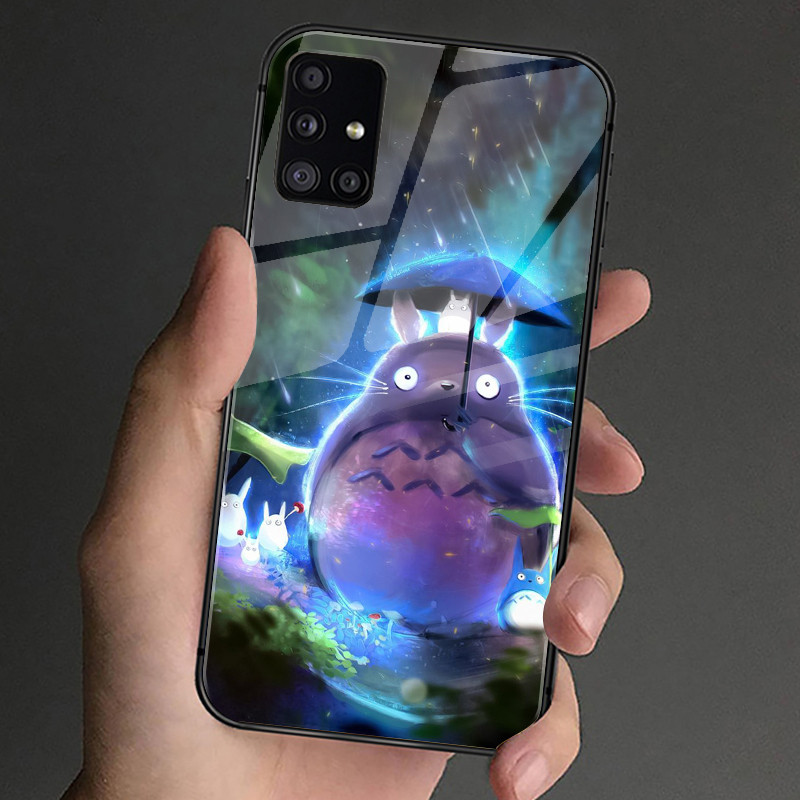 Ốp điện thoại kính cường lực My Neighbor Totoro 05 cho Samsung Galaxy S9 Plus S10 S10e S20 FE S20 Plus S21 S22 S23 S24 Ultra Cover