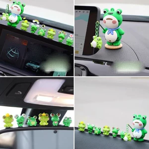 7 Cái / bộ Phát Sáng Trong Bóng Tối Ô Tô Trang Trí Nội Thất Ô Tô Mini Ếch Trang Trí Xe Tiếp Liệu Trung Tâm Điều Khiển Trang Trí