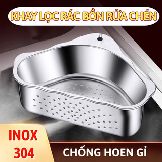Khay Lọc Rác Bồn Rửa Chén Bunnies House INOX 304, Rổ Ngăn Tắc Tiện Lợi Chống Gỉ