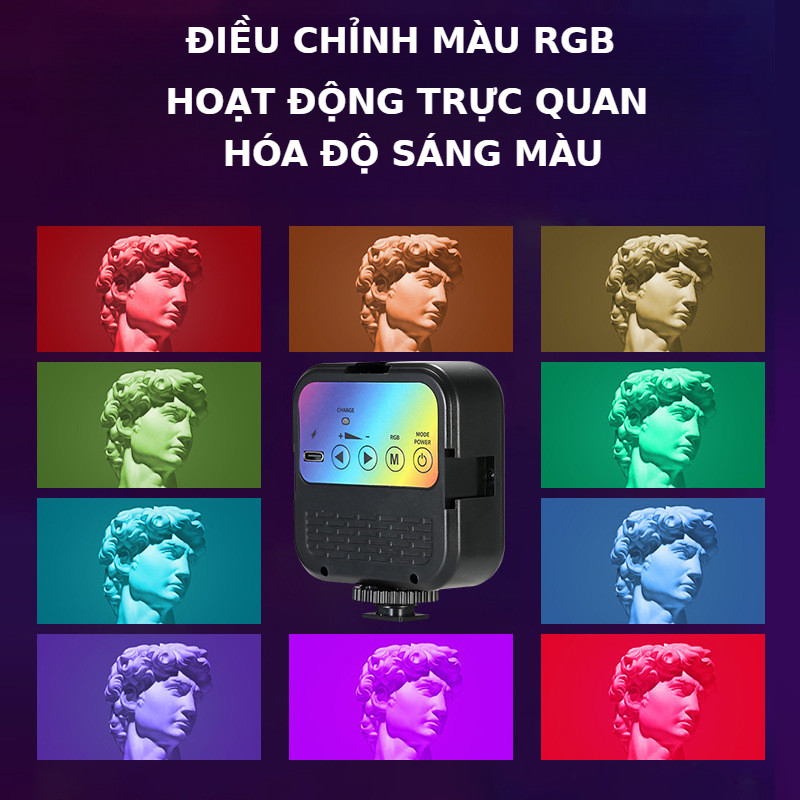 Đèn LED Selfie Mini 3 Chế Độ，Cầm Tay Dạng Kẹp Trợ Sáng Chụp Ảnh, Quay Video Chuyên Nghiệp