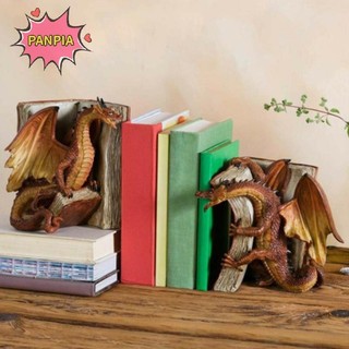 Pnpia 1 Cặp Nhựa Rồng Điêu Khắc Bookend Nghệ Thuật Thủ Công Để Bàn Chặn Sách Phụ Kiện Cho Phòng Học Văn Phòng Tại Nhà Trang Trí Quà Tặng Dễ Thương Boutique