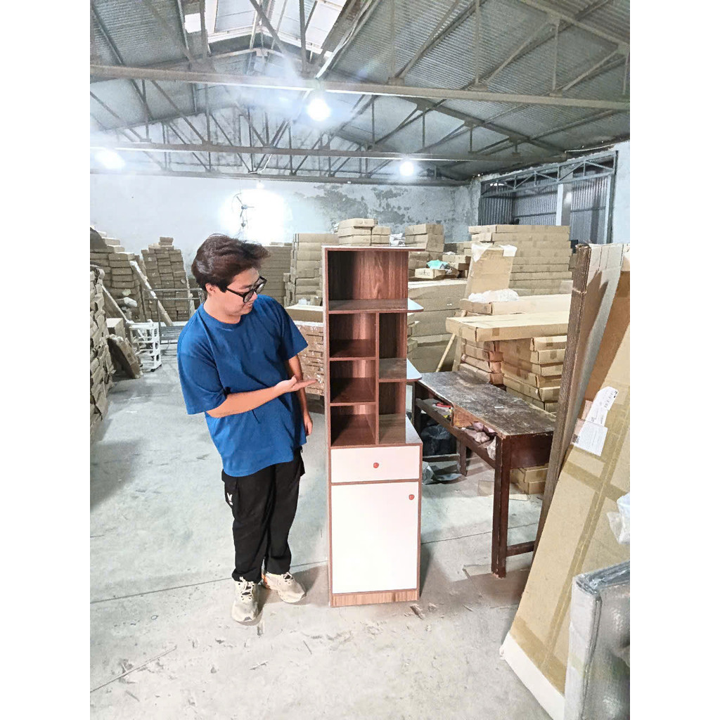 Kệ Góc Tường Gỗ Có Ngăn Tủ, Kệ trang trí 1m60x40x40cm Chất Liệu Gỗ MDF, Dễ Dàng Tháo Lắp
