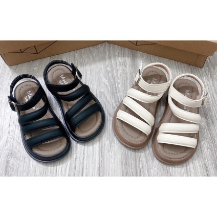 sandal bé gái dép quai hậu cho bé quai chéo nơ xinh xắn êm chân QCCC full hộp trắng cho bé từ 2 tuổi  8519 ( ảnh thật )