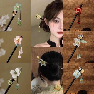 Mới Hoa Trung Quốc Kẹp Tóc Bé Gái Phụ Kiện Tóc Gỗ Đen Thủy Tinh Tóc sườn xám Phụ Kiện