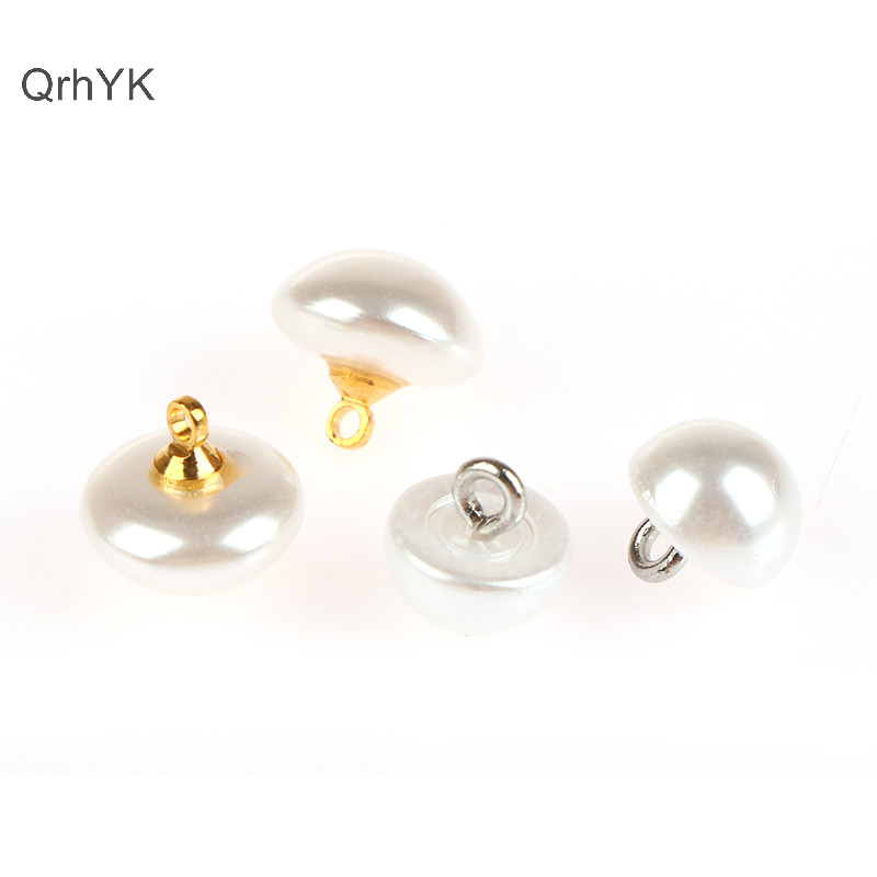 Nhà Máy Thời Trang 10 Chiếc 10 Mm / 12 Mm Nấm Giả Nhựa Áo Sơ Mi Hình Bán Nguyệt Ngọc Trai Nút Chân Cho Quần Áo Trang Trí May DIY QrhYK