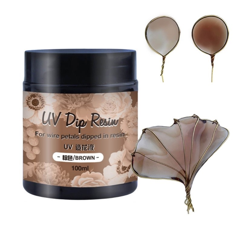 Li 100ml Keo Dính Nhựa UV DIY Hoa Làm Trong Suốt DIP Nhựa Vỏ Dụng Cụ Làm Móng Tay Làm Đồ Trang Sức Làm Cr